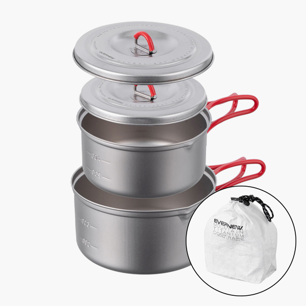 에버뉴 티타늄 UL 포트 600+900 백패킹 접이식 경량 냄비