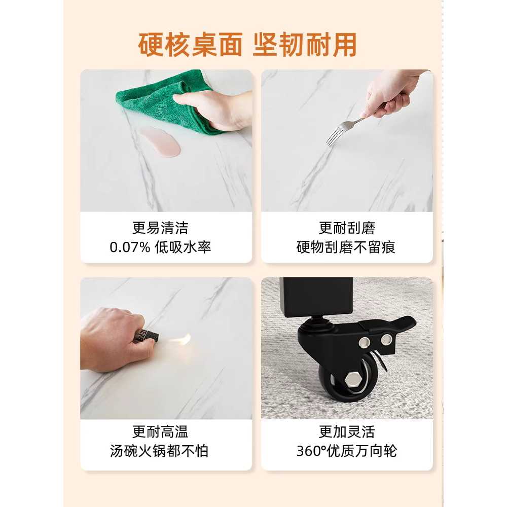 접이식 수납 식탁 소형 가정용 다기능 공간활용 테이블 - 상세 이미지 3