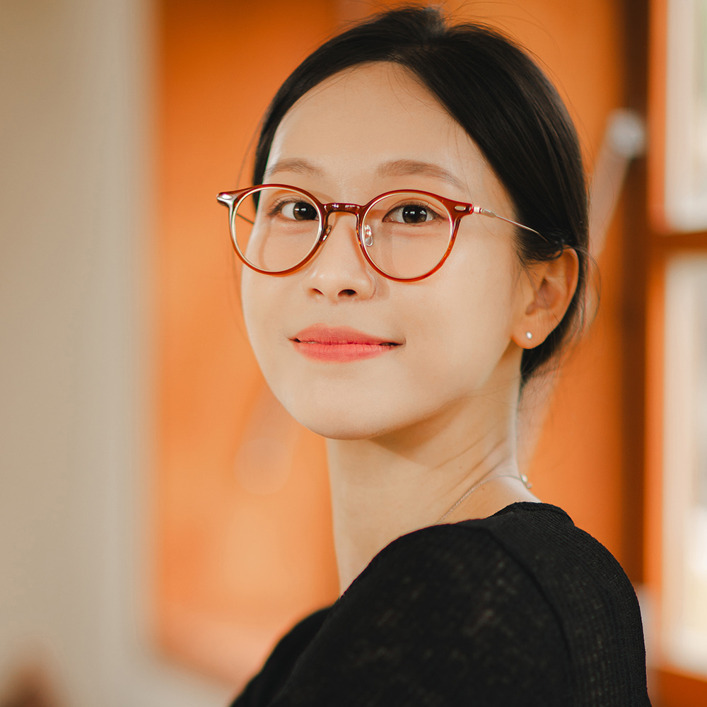 무사경 401 원형 동그리 안경 블루라이트 차단 렌즈 얇은 뿔테 안경 - 상세 이미지 4