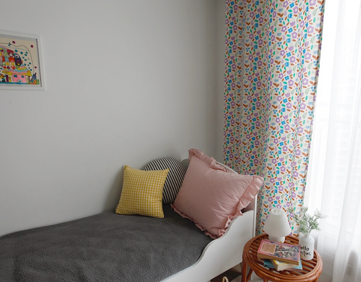 바이아미 마가렛 아이방 프린트 맞춤 커튼