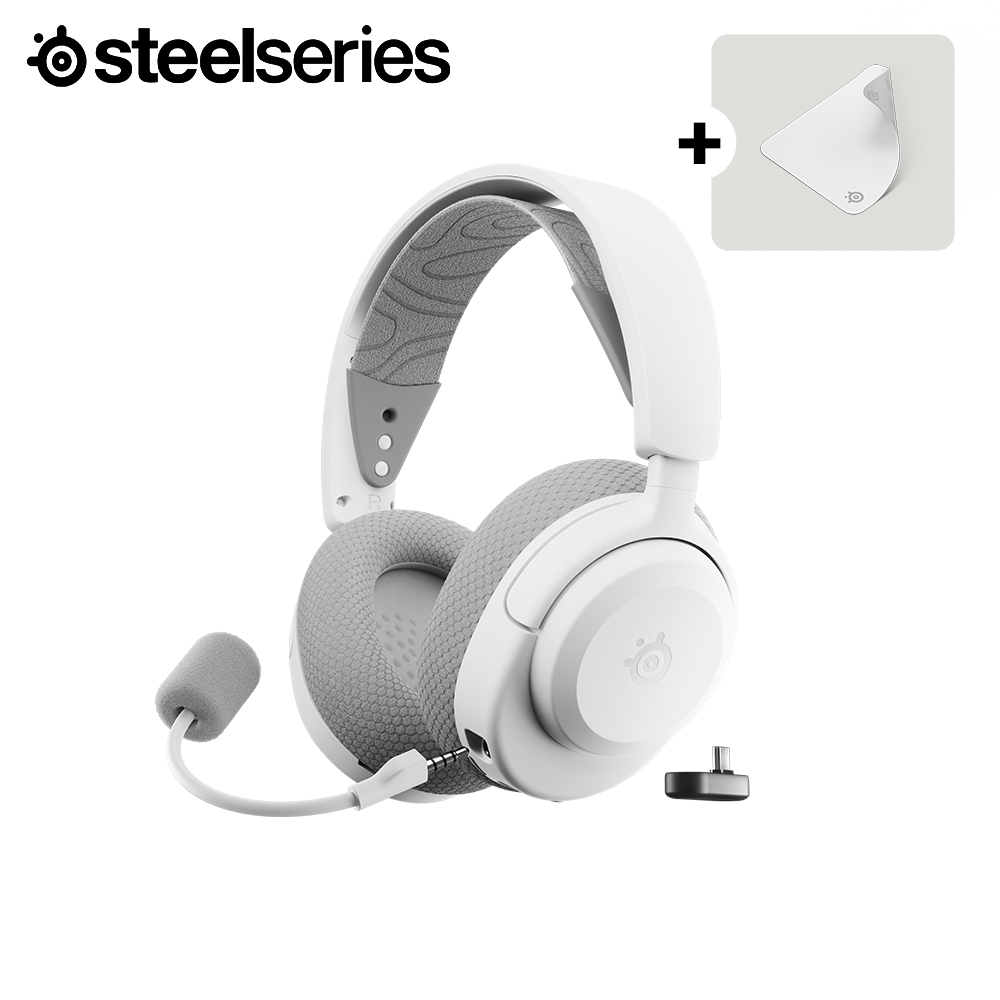 스틸시리즈 Arctis Nova 3P 무선 게이밍 헤드셋 화이트