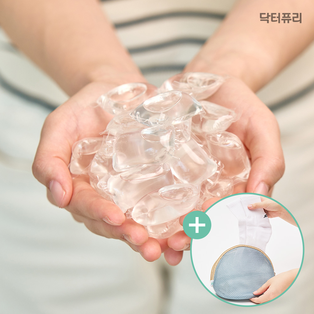 [세탁망 증정] 캡슐 세탁세제 8g 파우더향 올인원 알러젠프리 고농축 40개입, 1개