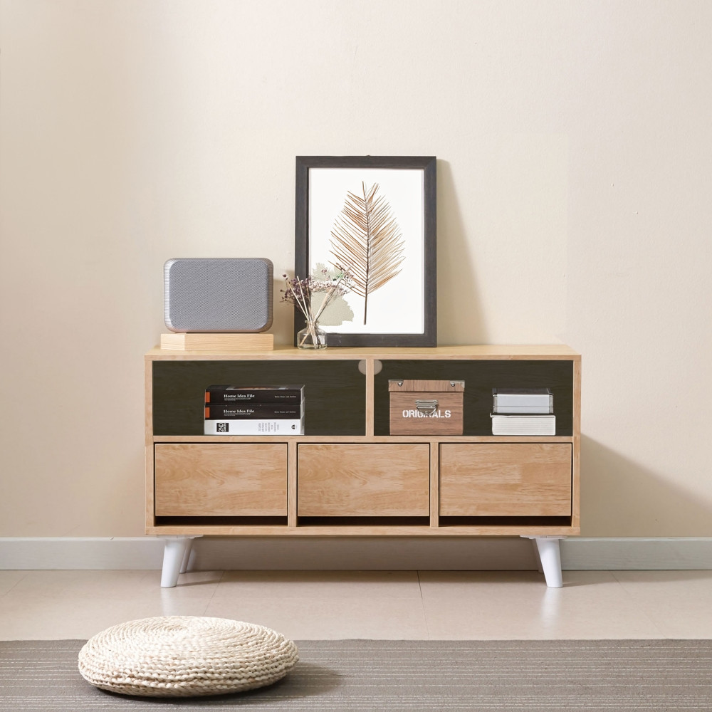 모디 미니티비다이 폭좁은 tv선반 거실장 1000x300x515, 올그레이