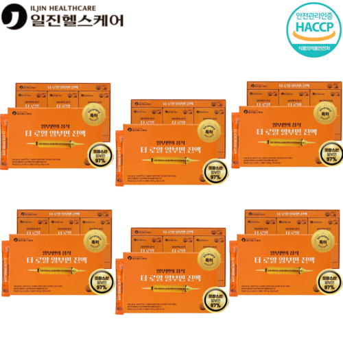 일진헬스케어 프리미엄 액상 알부민 진액 스틱 15g 30포 6박스 발효 녹용 실크펩타이드 - 메인 이미지