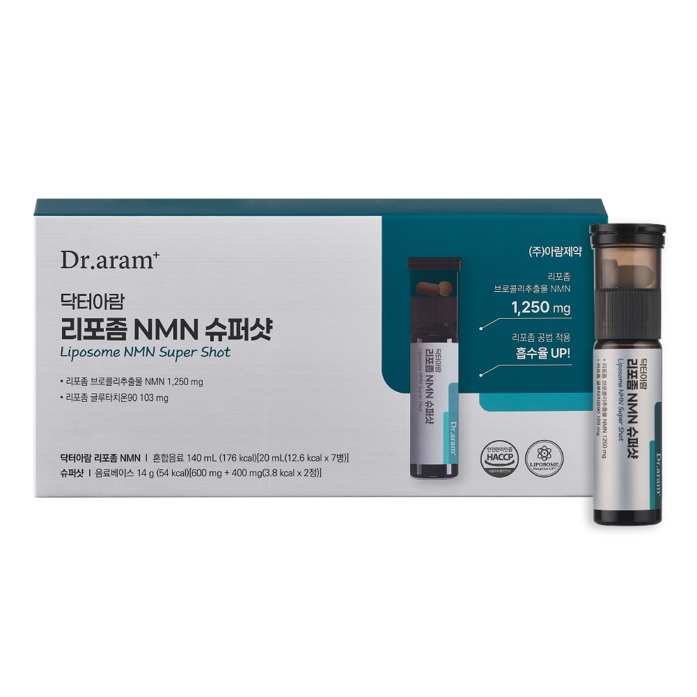 NMN 리포좀 식물성 엔엠엔 슈퍼샷 이중제형 닥터아람 7병 - 메인 이미지