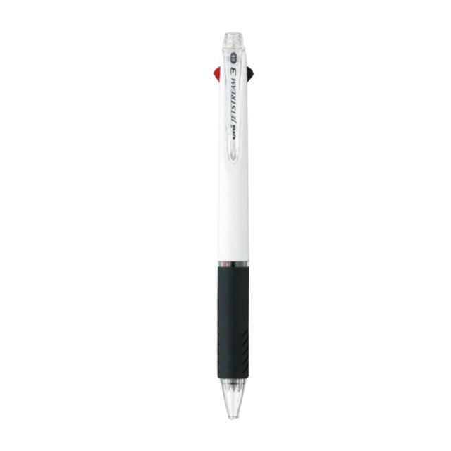 유니 제트스트림 3색볼펜 SXE3-400-05 흰색/(0.5mm 흑+청+적) (1개) - 상품 이미지