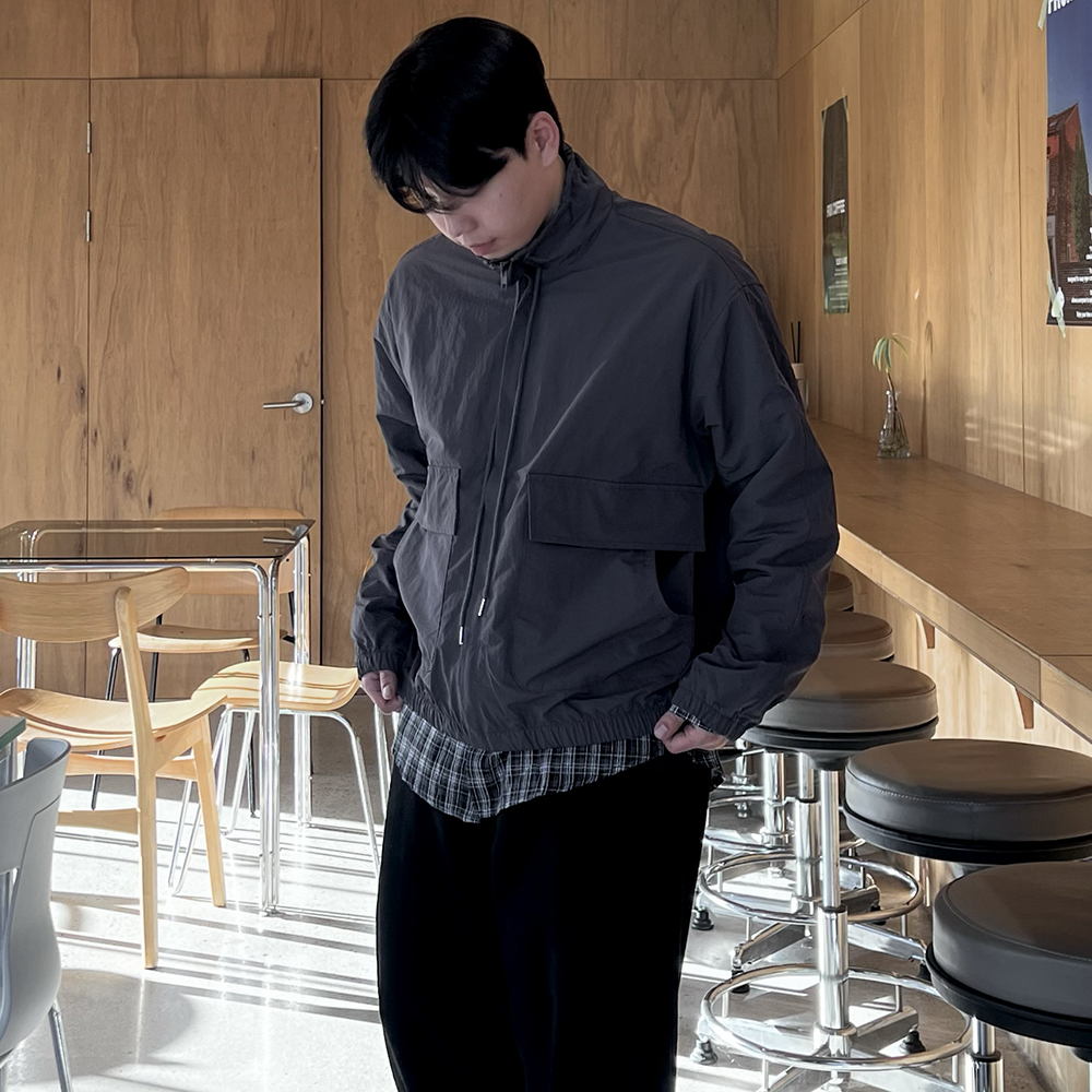 남자야상자켓 바람막이집업 남자크롭자켓 - 상세 이미지 5