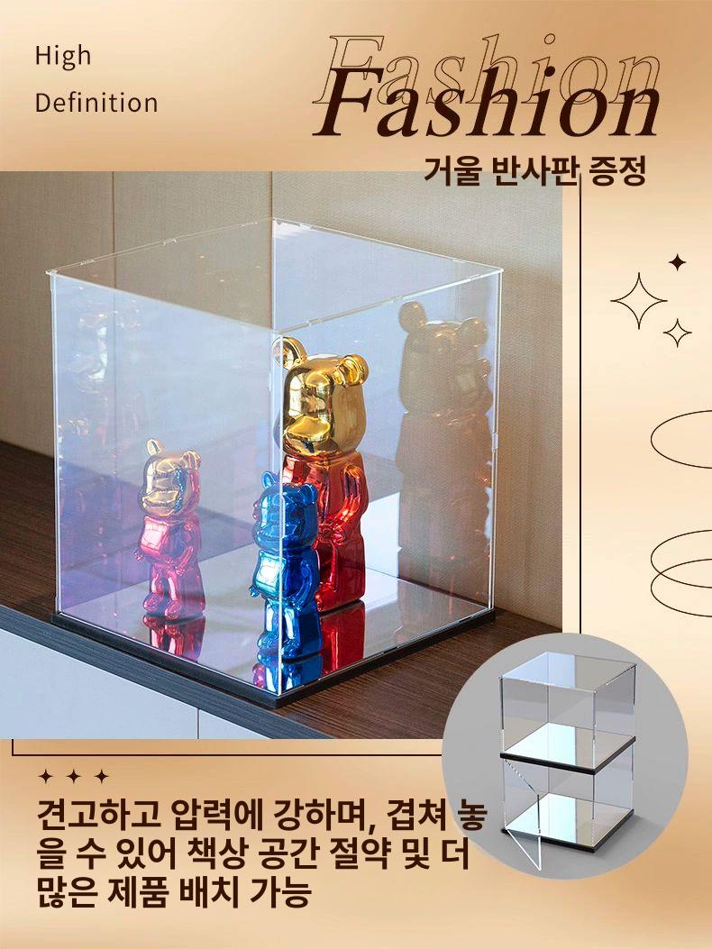 케이스 조명 피규어 보관 전시 아크릴 장식장 거치대 길이 30cm 높이 20cm 30cm - 상세 이미지 4