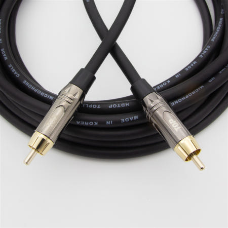 국산 메탈 RCA 오디오 케이블 블랙 40M HT-TP3202