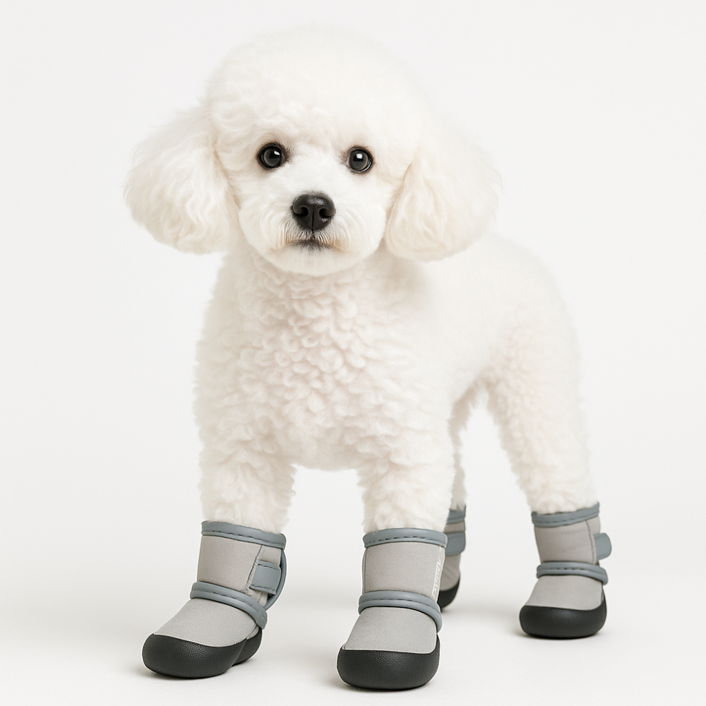 위드레오 강아지신발 라텍스 대형견신발 강아지부츠 미끄럼방지 방수 이중벨크로 4pcs XS