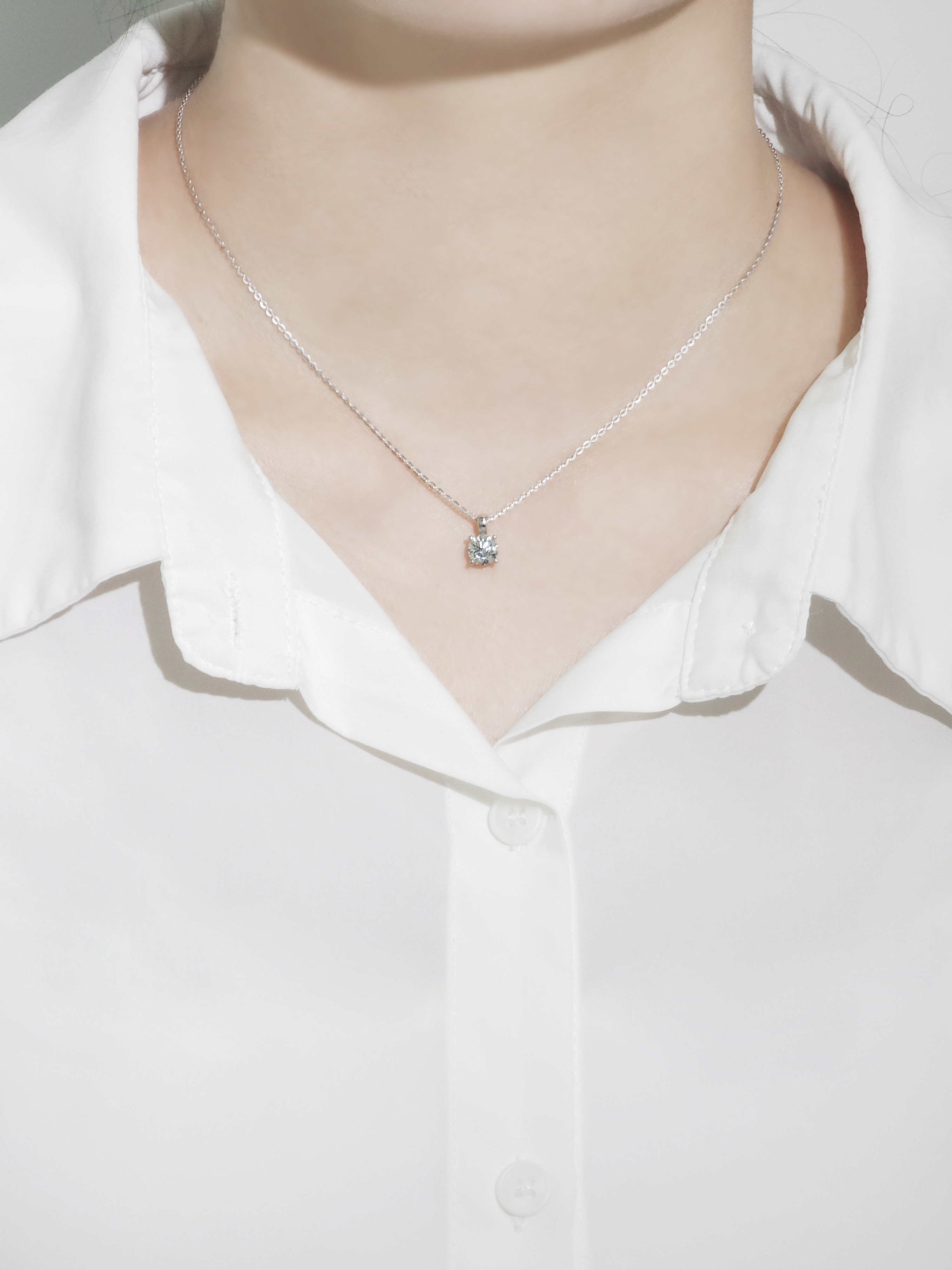 랩다이아 목걸이 펜던트 4프롱 랩다이아몬드 팬던트 1캐럿 IGI 14k 18k - 상세 이미지 5