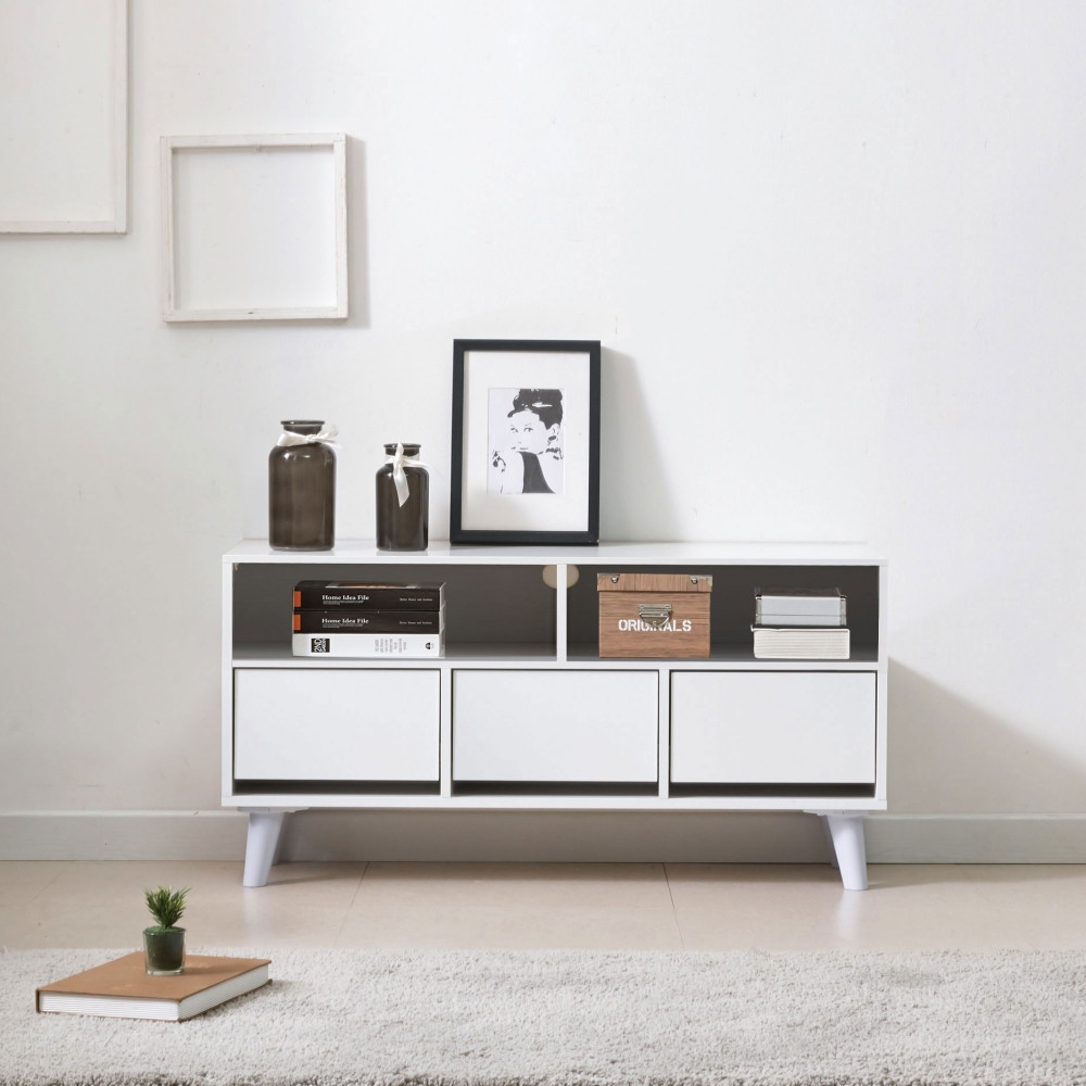 모디 미니티비다이 폭좁은 tv선반 거실장 1000x300x515, 화이트