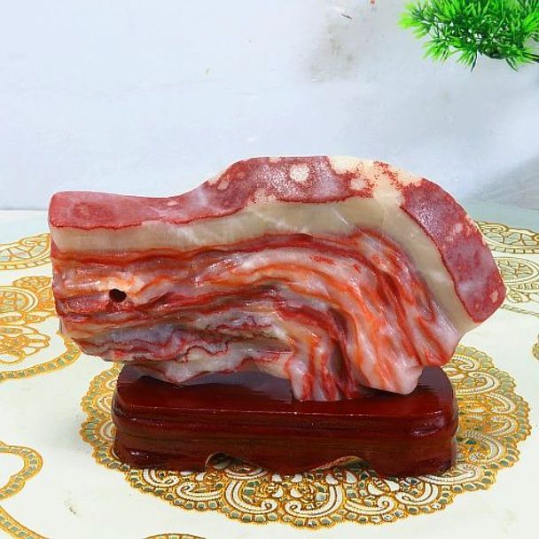 육석 장식용 옥돌 삼겹살돌 관상용 인테리어 천연 프리미엄 미트스톤 1호 - 상세 이미지 4