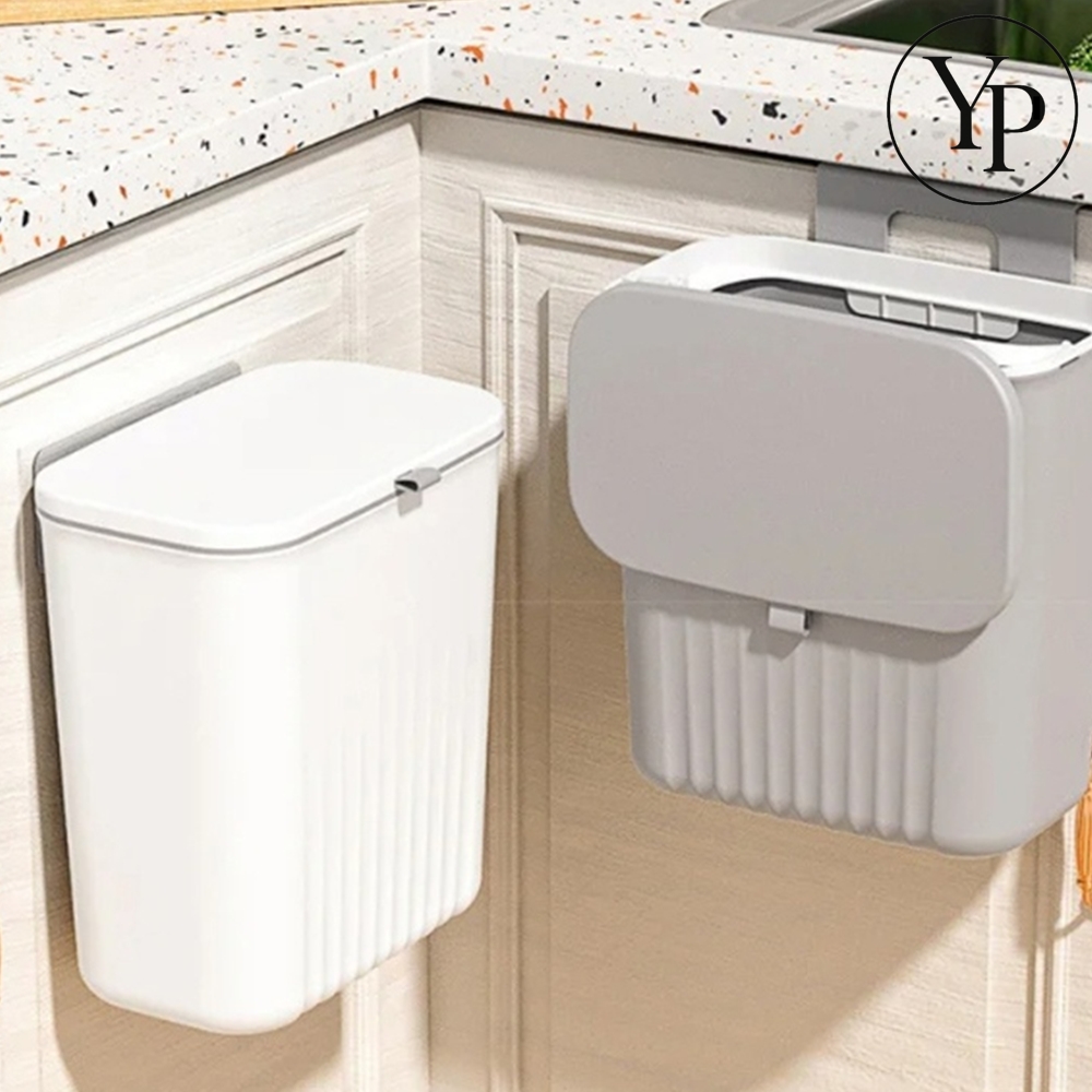 걸이형 올인원 쓰레기통 주방 싱크대 벽걸이 분리수거 슬라이드 뚜껑 음쓰통