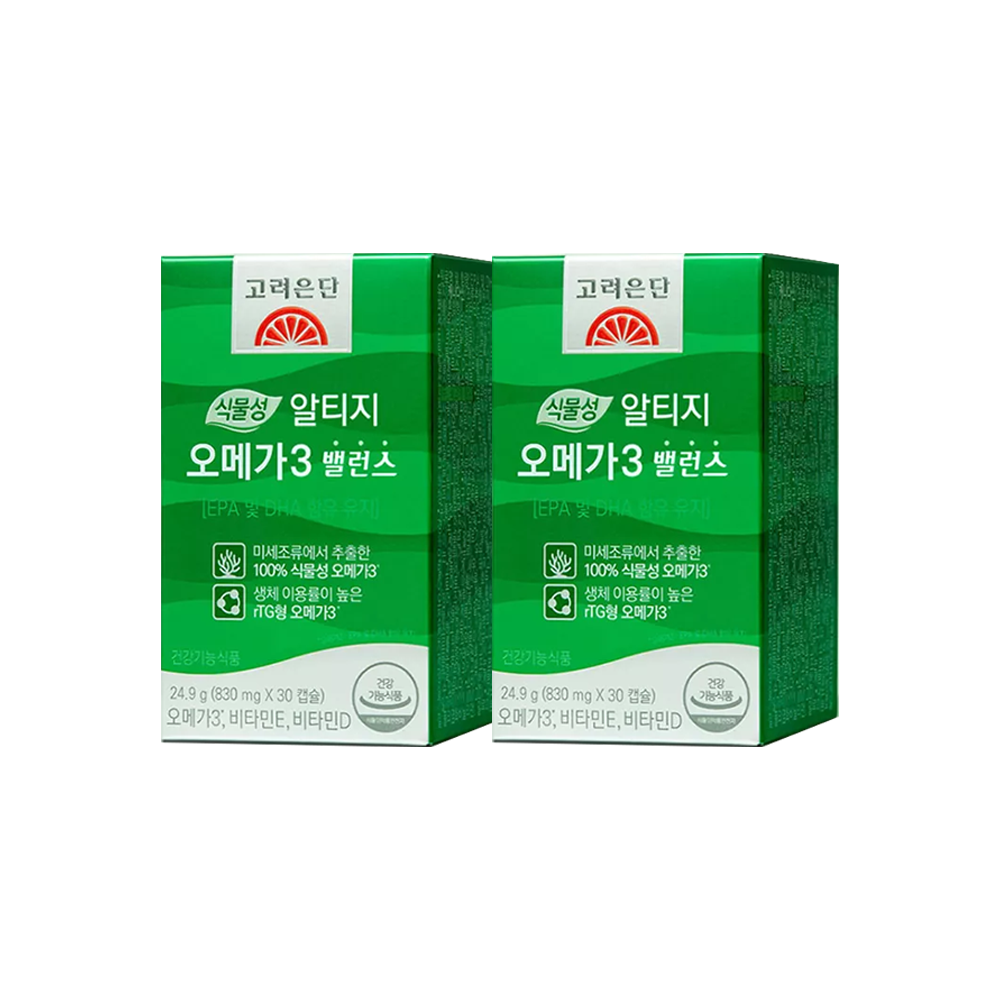 [고려은단] 고려은단 식물성 알티지 오메가3 밸런스 30캡슐, 2개