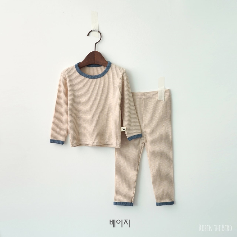 봄 아기 유아 아동 모달 골지 실내복 세트 긴팔 여아 남아 공용 오도도 - 상세 이미지 2