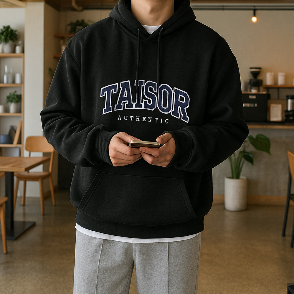 1+1 남자오버핏후드티 남성빅사이즈후드티 - 상세 이미지 5