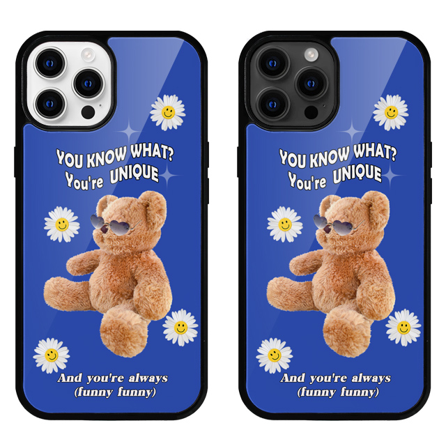 곰인형 곰돌이 토이 글라스 범퍼 케이스