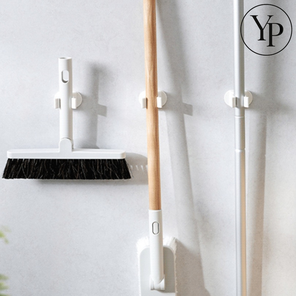 벽 부착 봉걸이 후크 대걸레 빗자루 조리 도구 밀대 거치대 화이트 걸이