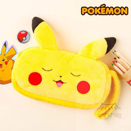 포켓몬스터 사각파우치-릴렉스 피카츄 볼펜통 화장품용가방 학생필통 귀여운필통 화장품수납