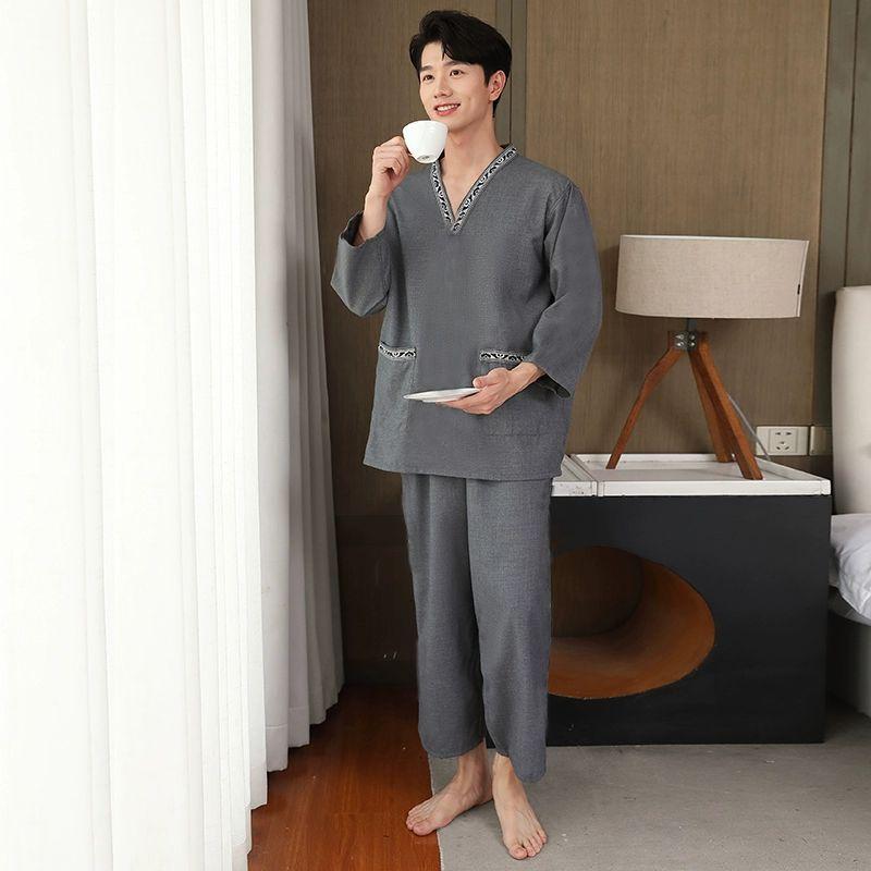 황토사우나 커플 유니폼 단체복 목욕 황토 숯가마옷 여성용 자수 칼라 레드 더블 브라 XL - 상세 이미지 5