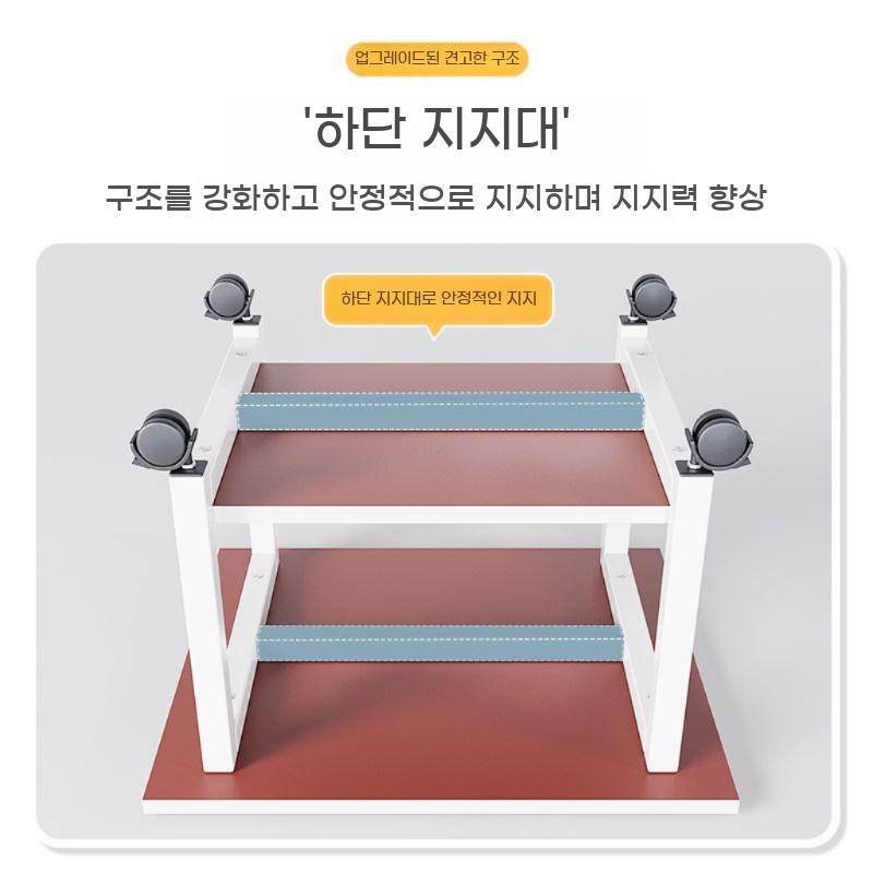 다이 이동식 복합기 프린터기 받침대 선반 거치대 수납 탁상형 바퀴 - 상세 이미지 5