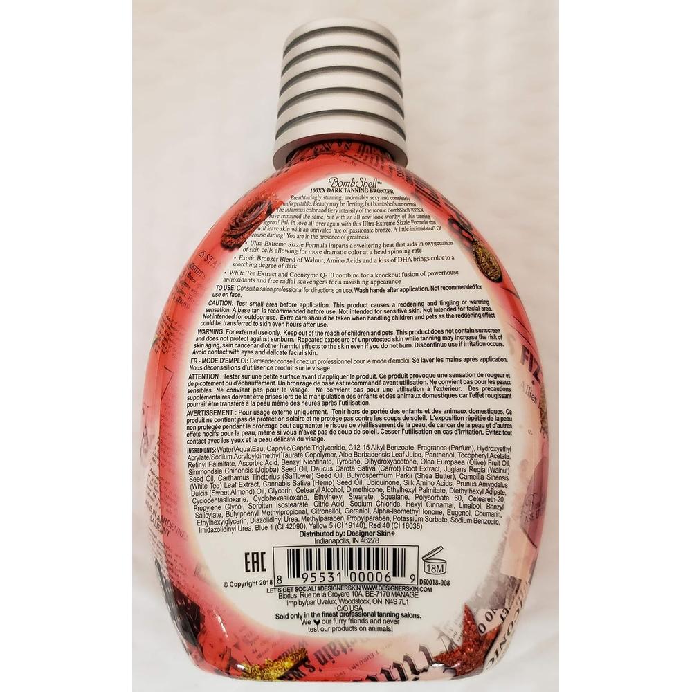 디자이너스킨 밤쉘 1000XX 익스트림 팅글 브론저 태닝로션 400ml - 상세 이미지 2