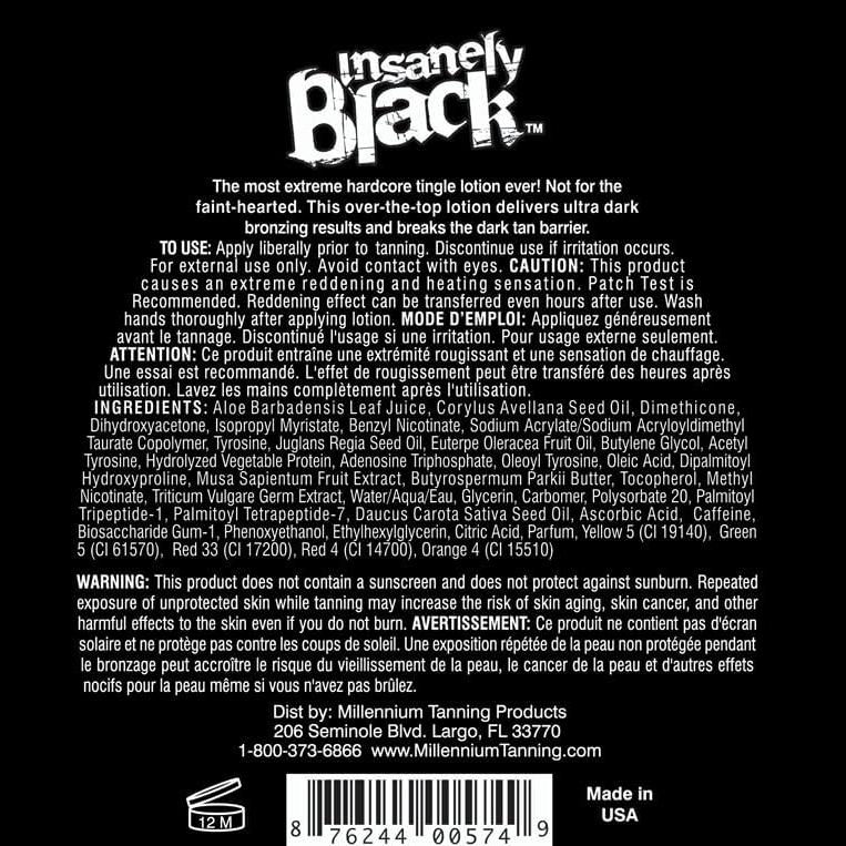밀레니엄 Insanely Black 60X 다크 태닝로션 400ml - 상세 이미지 3