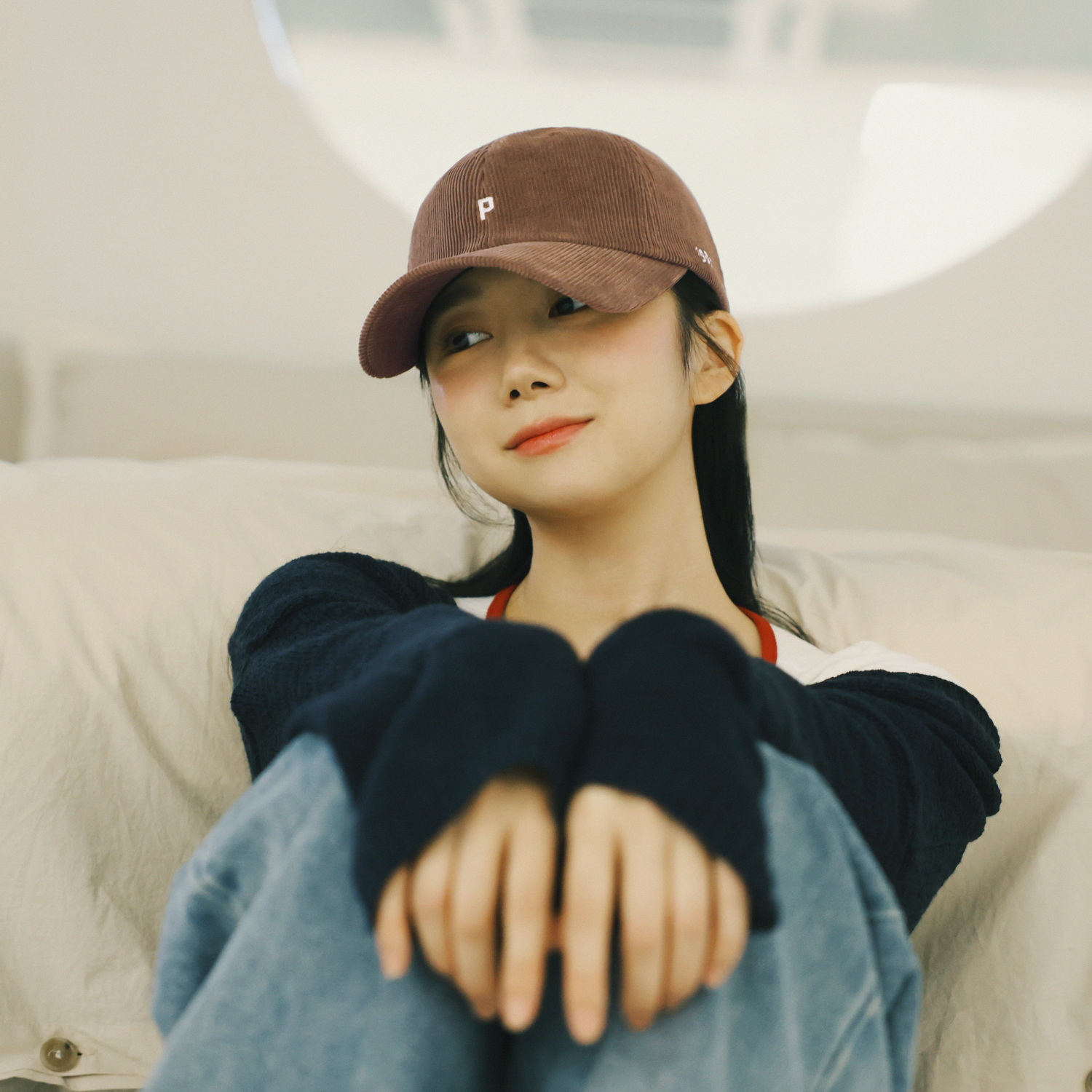 국내생산 알파벳 자수 골덴 볼캡 남자 야구모자 여자 가을 겨울 코듀로이 캡모자 이미지 8