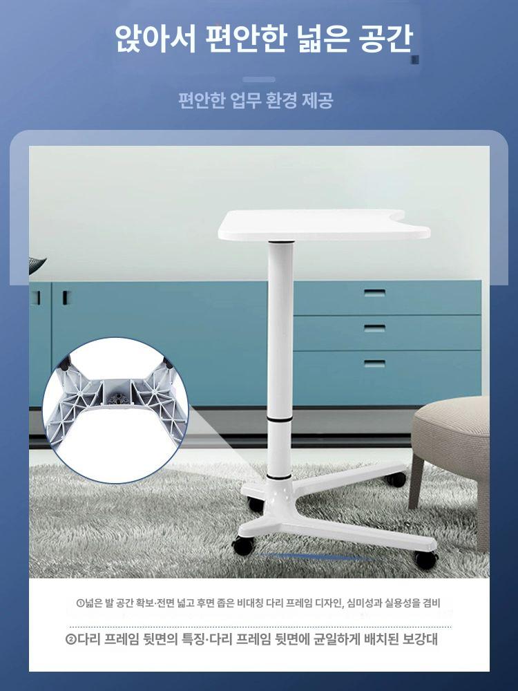 솔비에 강연대 접이식 교탁 학교 연단 학원 단상 강당 화이트기본 - 상세 이미지 4