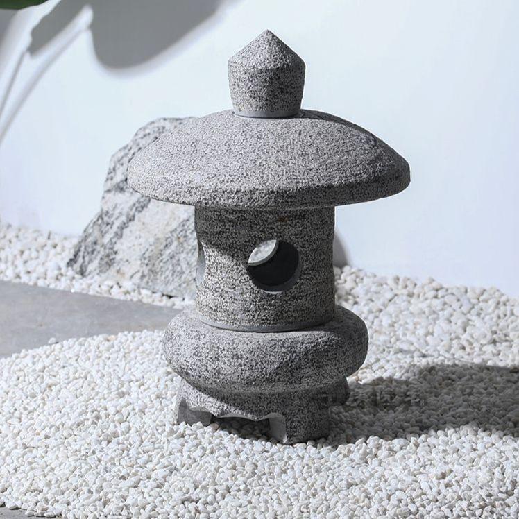 정원 석등 조경석 야외 공원 한옥 돌탑 화단 음식점 높이 40cm(B형 태양광 전구) - 상세 이미지 4