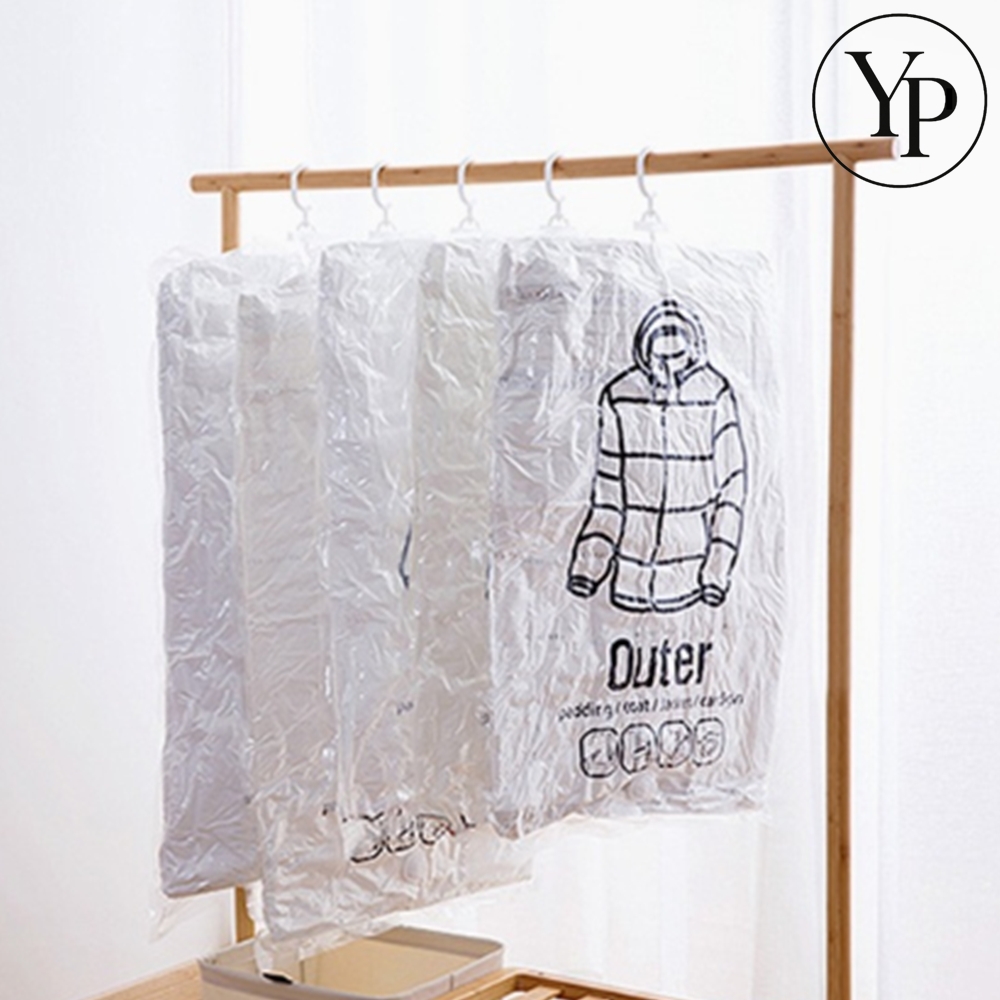 걸이형 압축팩 여행용 의류 이불 옷걸이형 공간절약 보관팩 패딩 코트 정리 비닐 진공팩