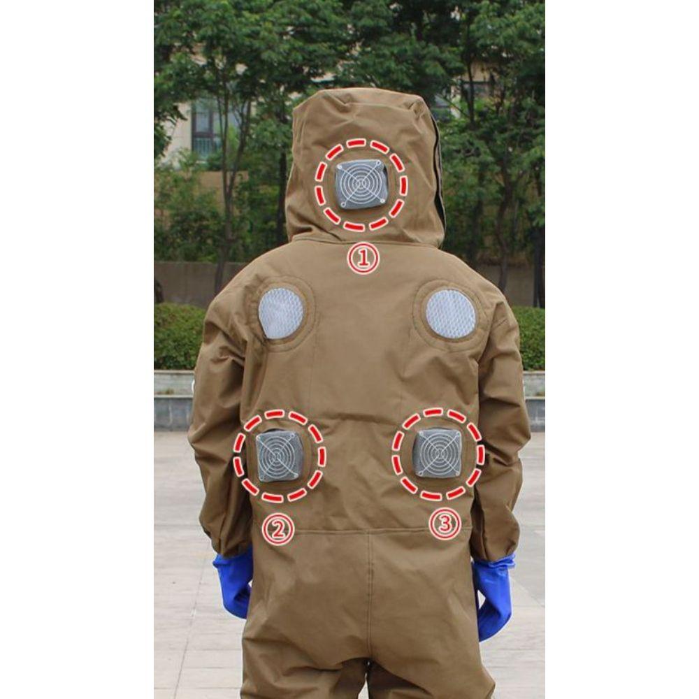 신상 양봉 작업 슈트 안전복 벌초 방충복 말벌 전신 A.12V 팬+배터리 M-165cm 55kg - 상세 이미지 2