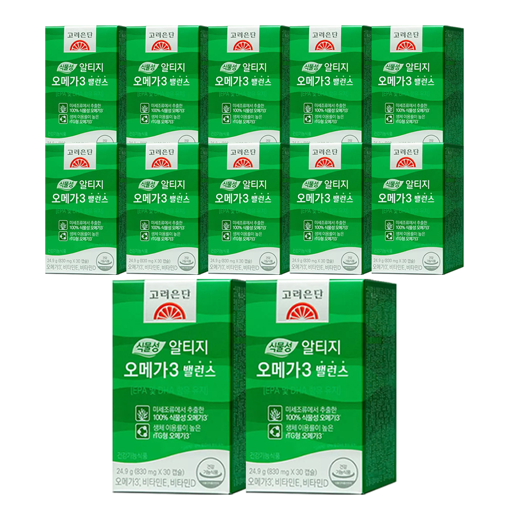 [고려은단] 고려은단 식물성 알티지 오메가3 밸런스 30캡슐, 12개