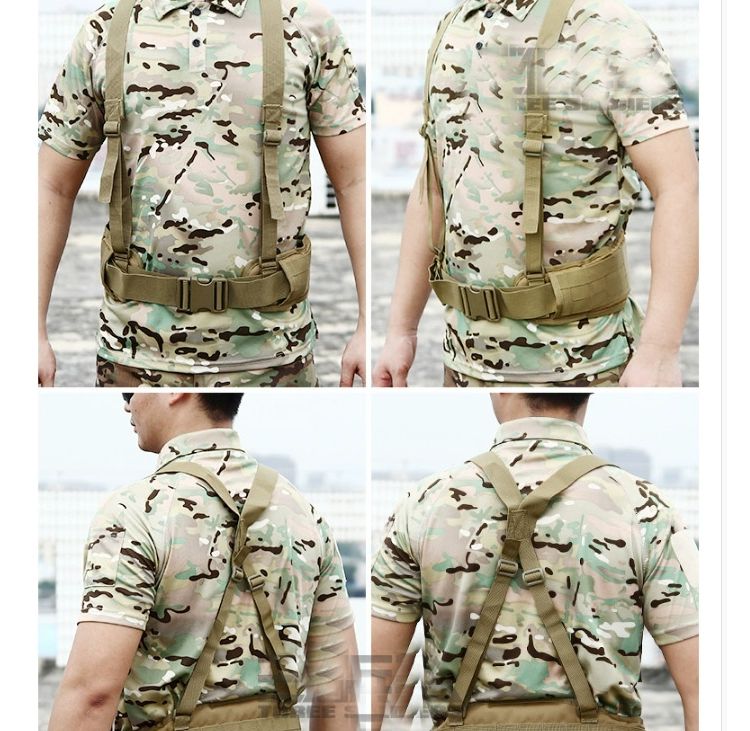 그린 탄입대 군용 권총집 밀리터리 군용조끼 X형 배낭-블랙 - 상품 이미지