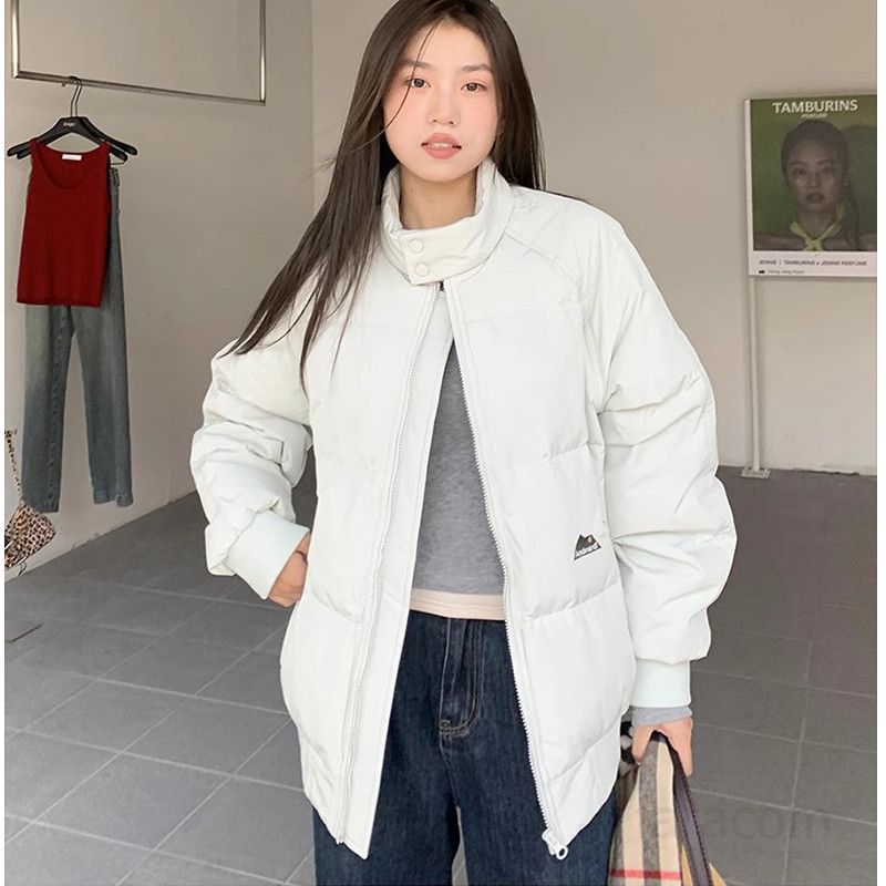 여성용 다운 재킷 겨울용 가벼운 경량 패딩 따뜻하고 루즈한 올매치 스타일 데일리 커플룩 활용 가능 - 상세 이미지 4