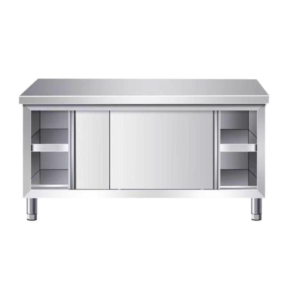 업소용 조리대 스테인레스 그릇 식기 보관함 부엌 서랍 100x60x80cm 단면 - 상품 이미지