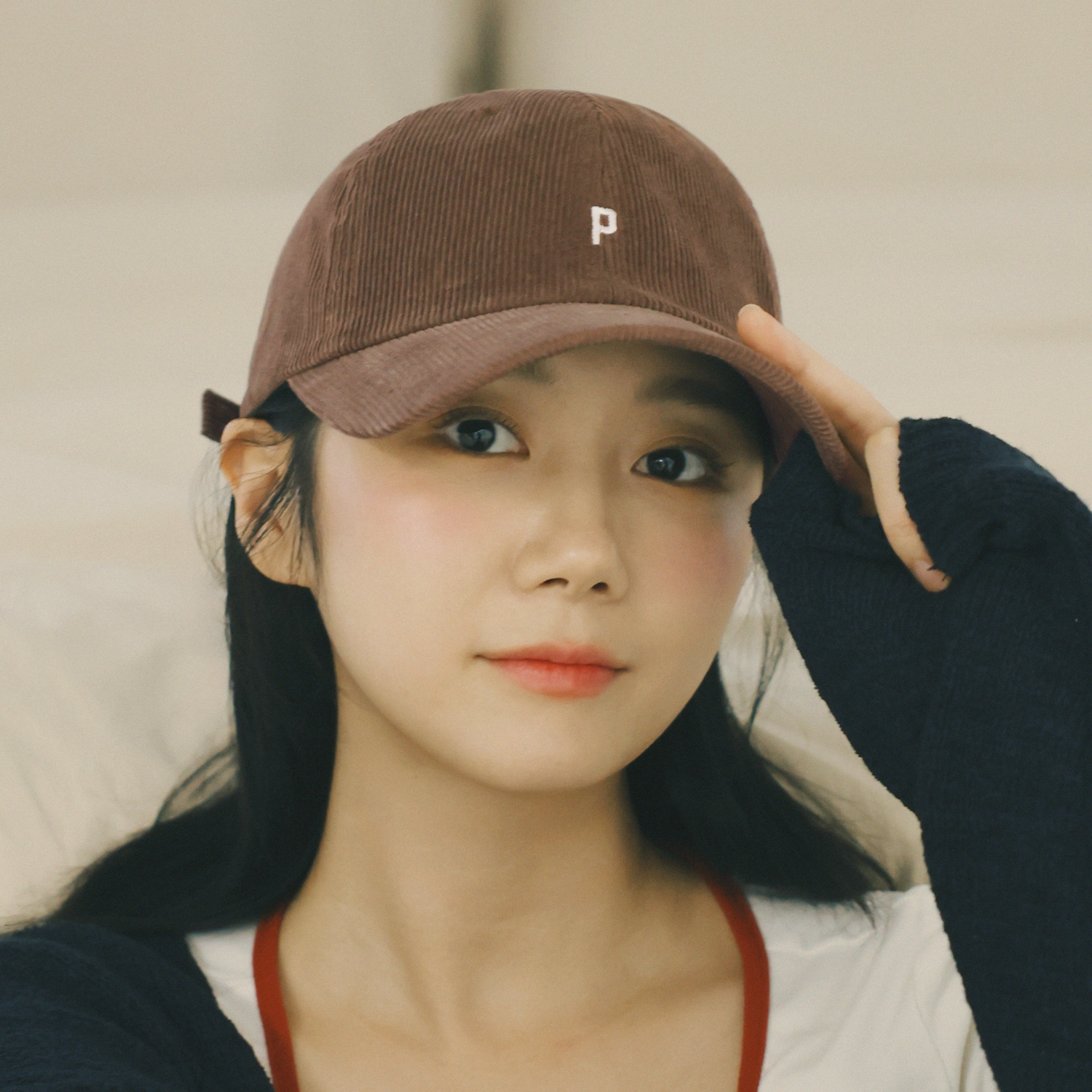 국내생산 알파벳 자수 골덴 볼캡 남자 야구모자 여자 가을 겨울 코듀로이 캡모자 이미지 7
