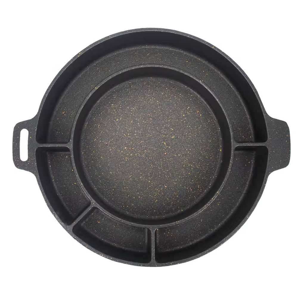 치즈 닭갈비판 프라이팬 삼겹살 분리형 원형 한식 32cm 인덕션 - 상세 이미지 4