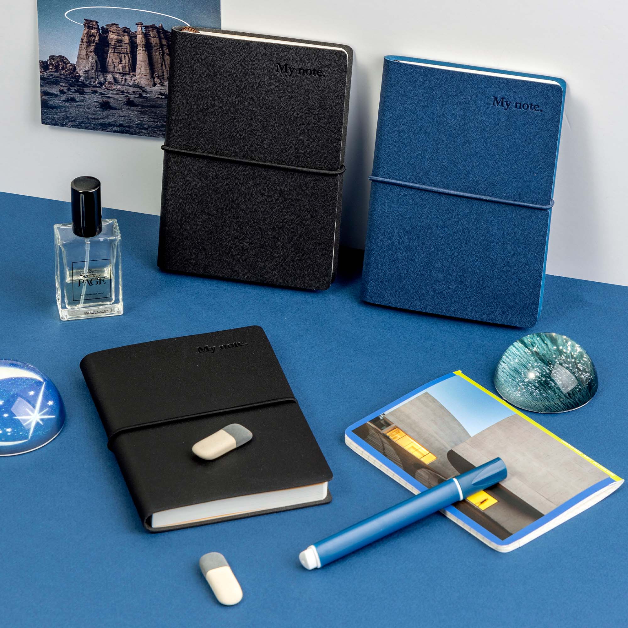 가죽 줄 노트 유선 감정 일기 라인 일기장 - 상품 이미지