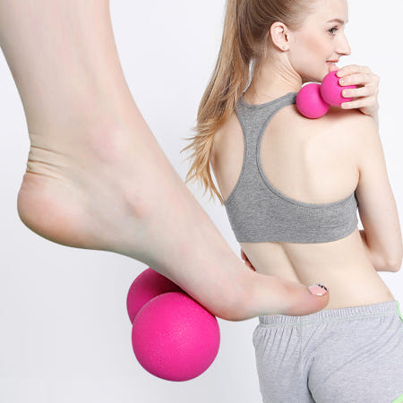 헬스소품 마사지볼 2구 근막이완 지압링볼