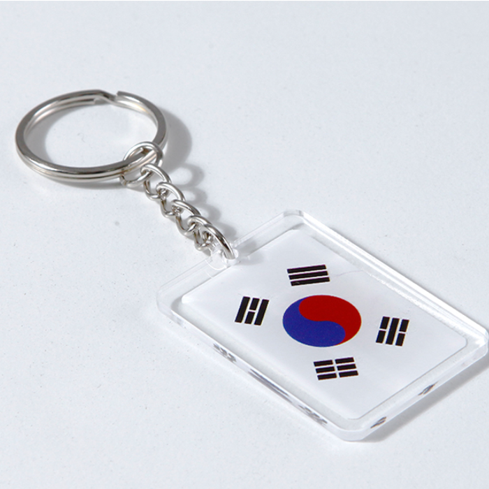 태극기키링 아크릴 국기 열쇠고리 한국상징소품 - 상품 이미지