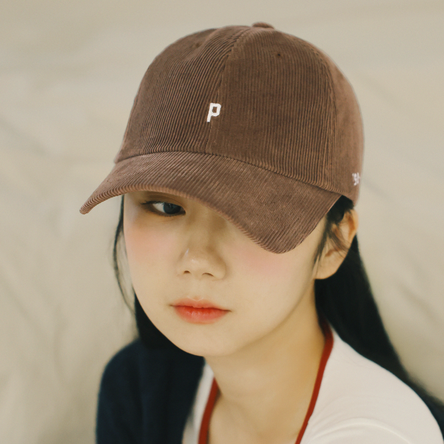 국내생산 알파벳 자수 골덴 볼캡 남자 야구모자 여자 가을 겨울 코듀로이 캡모자 - 상세 이미지 4
