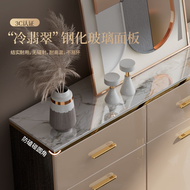 모던 콘솔 복도장 현관장식장 유럽풍 거실 템바 인테리어 브라운 유광 - 상세 이미지 4