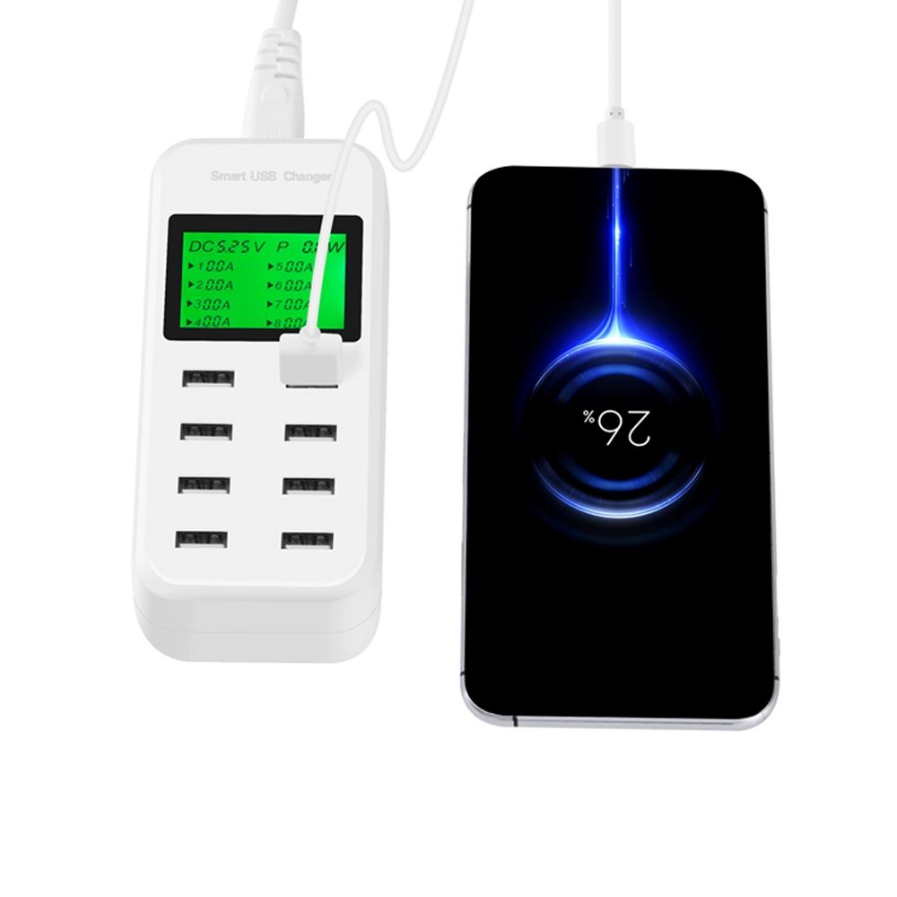USB 멀티포트 멀티 콘센트 확장 노트북 고속 메모리 어댑터 분배기 8구 8A 2세대 고속충전 - 상품 이미지