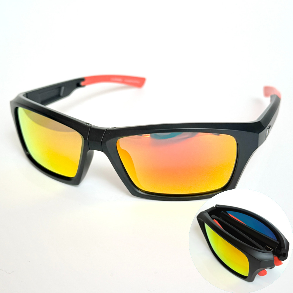 접히는 스포츠 낚시용 편광 고글 자외선차단 시력보호 미러 가벼운 선글라스 - 상품 이미지