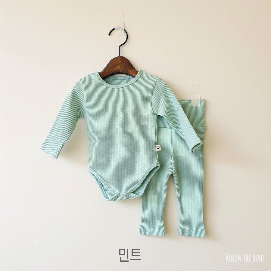 가을 아기 유아 골지 바디슈트 6개월 돌 아기옷 긴팔 - 상세 이미지 2