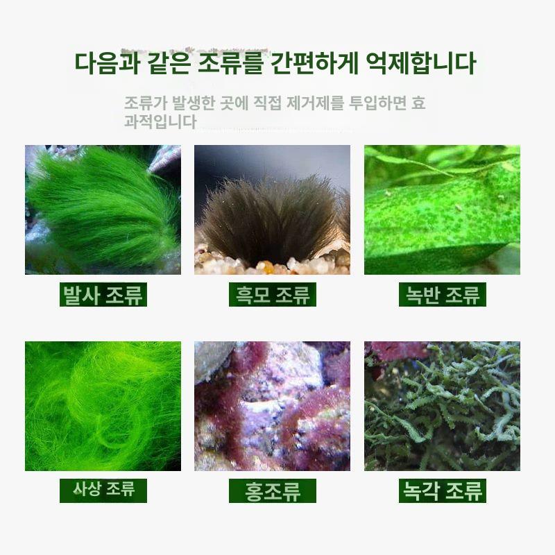이끼제거제 어항 녹조제거 류살충제 수초 물고기 수족관 연못 제초제 어항청소 어항청소기 녹조 수초 수조 전용 제초제 500ML - 상세 이미지 3