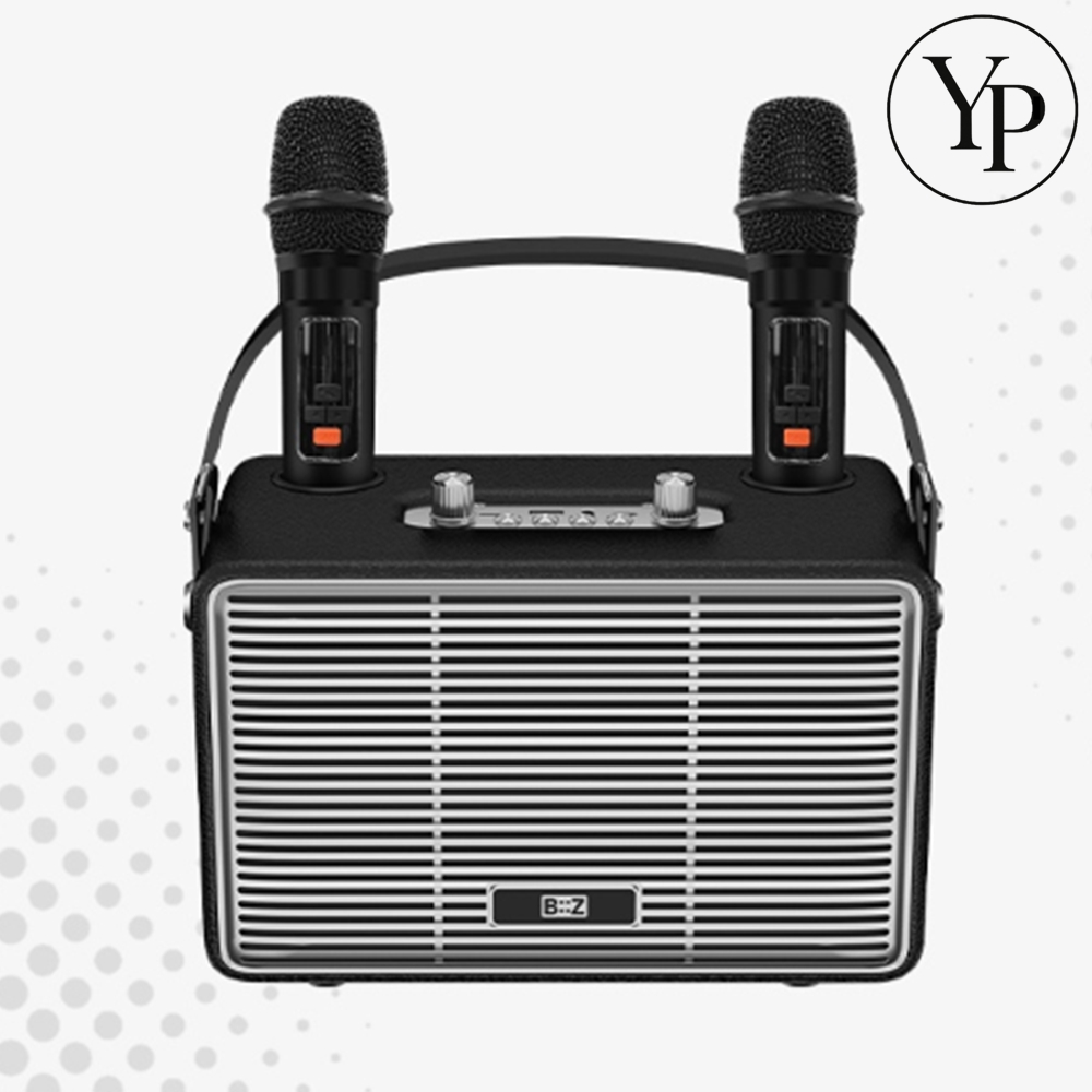 블루투스 스피커 마이크 세트 휴대용 여행용 자동차 행사 음성변조 무선 레트로 이동 노래방