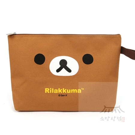 리락쿠마 식판도시락가방(브라운) 캐릭터도시락